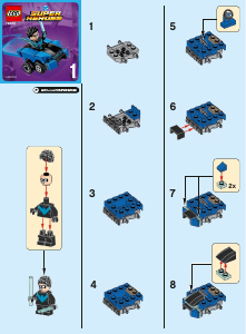 Bruksanvisning Lego set 76093 Super Heroes Mäktiga mikromodeller - Nightwing vs. The Joker