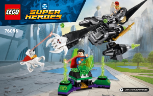 Bruksanvisning Lego set 76096 Super Heroes Superman og Krypto samarbeider