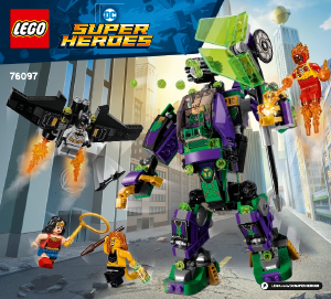 Manuál Lego set 76097 Super Heroes Lex Luthor a zničení robota