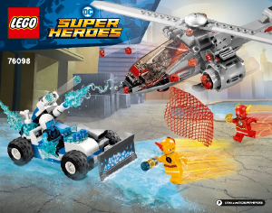 Manual Lego set 76098 Super Heroes Velocidade força congelar perseguição