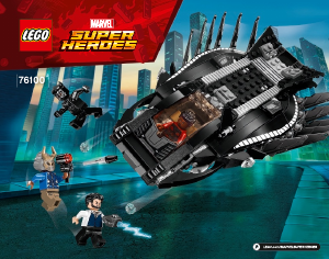 Manual Lego set 76100 Super Heroes Atacul luptatorului regal