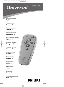 Manual de uso Philips SBC RU 151 Control remoto