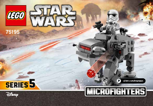 Manuál Lego set 75195 Star Wars Snežný spídr a kráčející kolos Prvního řádu