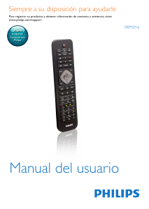 Manual de uso Philips SRP5016 Control remoto
