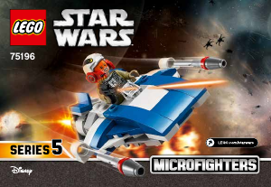 Návod Lego set 75196 Star Wars Mikrostíhačka A-Wing vs. mikrostíhačka TIE Silencer