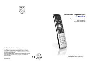Kasutusjuhend Philips SRU5110 Kaugjuhtimispult