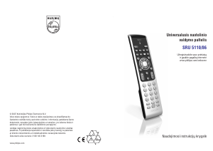 Vadovas Philips SRU5110 Nuotolinio valdymo pultas