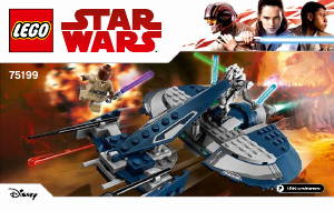 Návod Lego set 75199 Star Wars Bojový spíder generála Grievousa