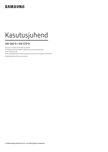 Kasutusjuhend Samsung HW-S701D Kodukinosüsteem