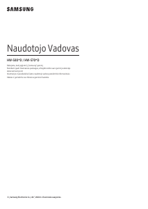 Vadovas Samsung HW-S800D Namų kino sistema