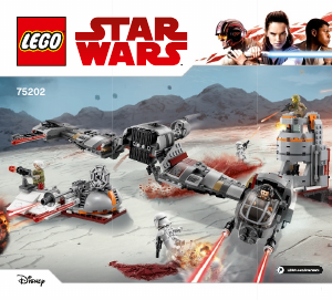 Manual Lego set 75202 Star Wars Defesa de Crait