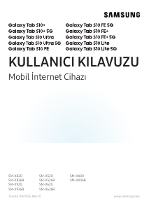 Kullanım kılavuzu Samsung SM-X406B Galaxy Tab S Tablet