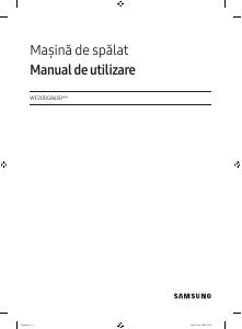 Manual Samsung WF20DG8650BV Mașină de spălat