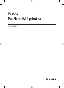 Návod Samsung WF20DG8650BV Práčka