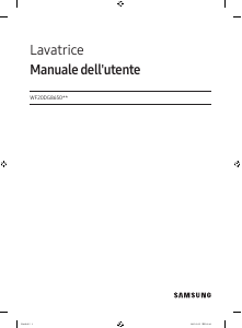Manuale Samsung WF20DG8650BW Lavatrice