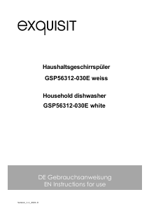 Manual Exquisit GSP6312-030E Dishwasher