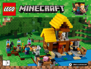 Manual Lego set 21144 Minecraft The farm cottage