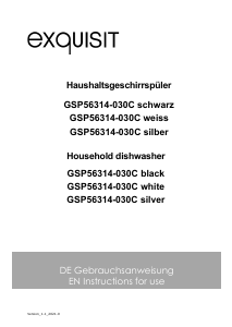 Bruksanvisning Exquisit GSP56314-030C Diskmaskin