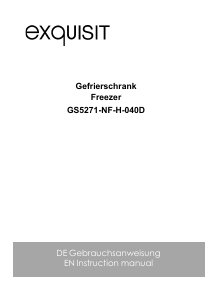 Bedienungsanleitung Exquisit GS5271-NF-H-040D Gefrierschrank