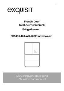 Bruksanvisning Exquisit FD5490-160-WS-202E Kyl-frys