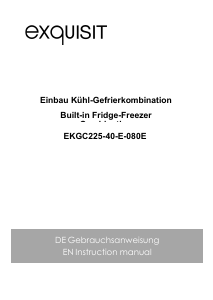 Manual Exquisit EKGC225-40-E-080E Fridge-Freezer