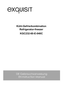 Bedienungsanleitung Exquisit KGC232-60-E-040C Kühl-gefrierkombination