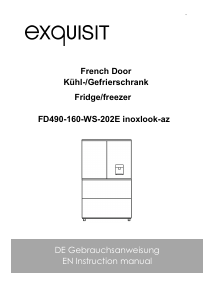 Bruksanvisning Exquisit FD490-160-WS-202E Kyl-frys