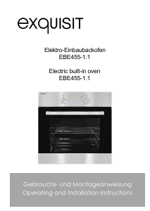 Bedienungsanleitung Exquisit EBE 455-1.1 Backofen