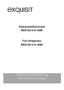 Bedienungsanleitung Exquisit RKS120-V-H-160E Kühlschrank