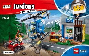 Manuale Lego set 10751 Juniors Inseguimento della polizia di montagna