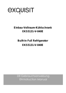 Bedienungsanleitung Exquisit EKS5131-V-040E Kühlschrank