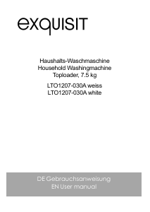 Bedienungsanleitung Exquisit LTO1207-030A Waschmaschine