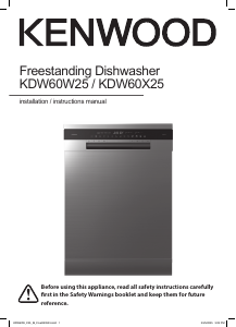 Bruksanvisning Kenwood KDW60X25 Diskmaskin