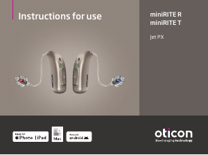 Bruksanvisning Oticon Jet PX 1 miniRITE T Hörapparat
