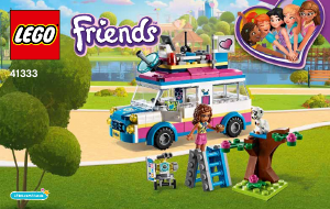 Instrukcja Lego set 41333 Friends Furgonetka Olivii