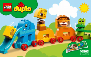 Rokasgrāmata Lego set 10863 Duplo Mans pirmais dzīvnieku klucīšu komplekts