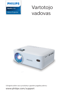 Vadovas Philips NPX100 NeoPix 100 Projektorius