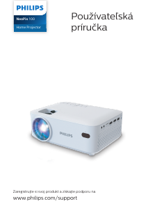 Návod Philips NPX100 NeoPix 100 Projektor