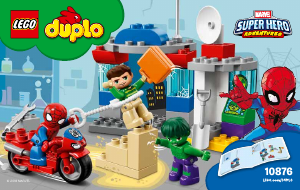 Brugsanvisning Lego set 10876 Duplo Spider-Man og Hulks eventyr