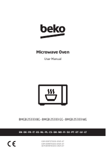 Rokasgrāmata BEKO BMGB 25333 WG Mikroviļņu krāsns
