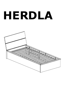 Посібник IKEA HERDLA (90x200) Каркас ліжка