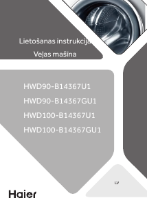 Rokasgrāmata Haier HWD100-B14367U1 Veļas mašīna ar žāvētāju