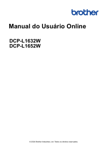 Manual Brother DCP-L1652W Impressora multifunções
