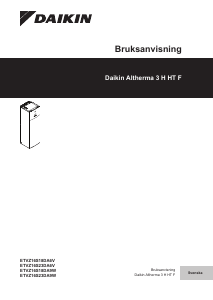 Bruksanvisning Daikin ETVZ16S18DA9W Altherma Värmepanna