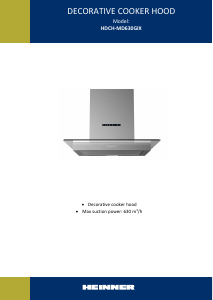 Manual Heinner HDCH-MD630GIX Cooker Hood