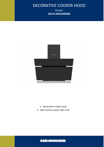 Manual Heinner HDCH-MD620RGBK Cooker Hood