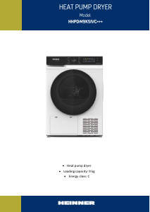 Manual Heinner HHPD-M9K5IVC+++ Uscător