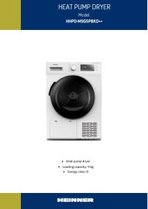 Manual Heinner HHPD-M9G5PBKD++ Uscător