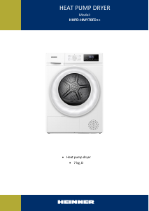 Manual Heinner HHPD-HMY70FD++ Uscător