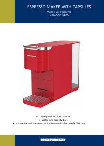 Manual Heinner HEMC-DD15RED Espressor
